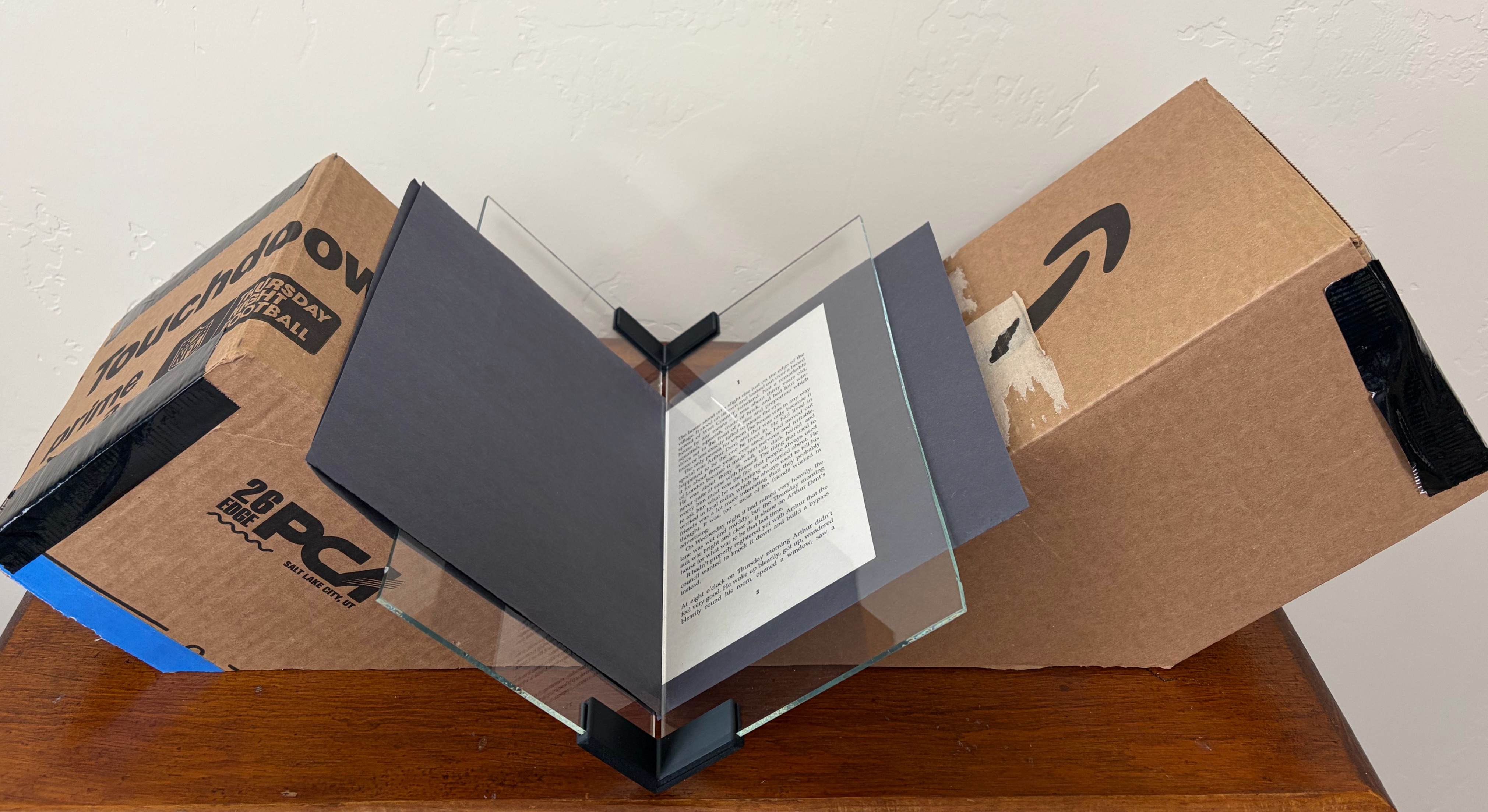 Completed book scanning setup